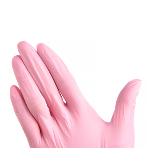 Guantes de Nitrilo Desechables Profesionales Color Rosa, Paquete de 100 Unidades, Impermeables, Antideslizantes, de Grado Alimenticio, para Salón de Uñas, Belleza, Manipulación de Alimentos y Uso Doméstico - Product Image 3