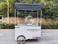 Chariot de vente de café personnalisé Etodevice, chariot alimentaire mobile commercial à pousser à la main