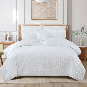 Nantong xinsheng Jacquard <span class=keywords><strong>Comforter</strong></span> Bộ sưu tập mới <span class=keywords><strong>7PC</strong></span> bộ đồ giường bao gồm 1 <span class=keywords><strong>Comforter</strong></span> 2 Gối 2 Euro gối 2 trang trí - Product Image 2