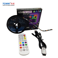 Tcwin Musique Sync Rgb Corde Flexible APP À Distance 2M 3M 5M Smart Sound Tape Roll 5v Festival Décoration Lampe Led Tv Rétro-Éclairage