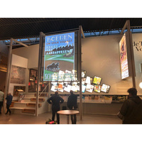 Écran de visualisation mené transparent polychrome d'intérieur de P3.91 3.91Mm pour la vitrine de magasin