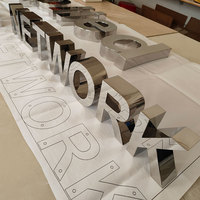 Lettres en métal 3D CNC pour entreprise, lettres de marque, logo mural pour magasin, enseignes extérieures pour entreprises