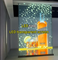 Écran LED transparent RGX P4-8, film LED auto-adhésif, affichage transparent en cristal LED pour fenêtre, publicités, écran LED flexible enroulable