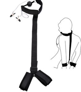 페티쉬 BDSM 섹스 토이 수갑 속박 젖꼭지 클램프 볼 개그 체인 목 고리 - Product Image 5