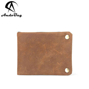 Andong - Cartera Corta de Cuero con RFID para Hombre, Estilo Casual, de Cuero Crazy Horse, con Monedero, Tarjetero Multifunción - Product Image 1