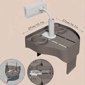 PROELIFE Plateau de service portable 3-en-1 en plastique pour piscine <span class=keywords><strong>gonflable</strong></span> extérieure, <span class=keywords><strong>spa</strong></span>, bain à remous, support de téléphone, 10-14 pouces, rangement domestique - Product Image 6