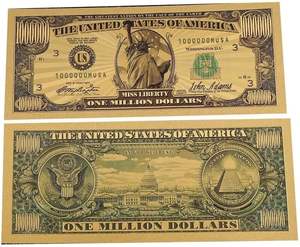 Billetes de un Millón de Dólares, Billetes de Colección de Colores para Decoración con Detalles Increíbles, Hechos en China - Product Image 2