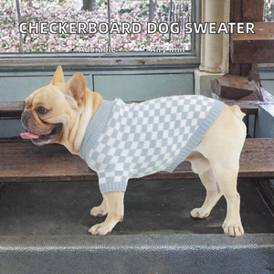 Suéteres de Punto para Perros Mimixiong, Venta al por Mayor de Fábrica, 100% Acrílico, Portátiles, Transpirables, con Diseño de Cuadros - Product Image 2