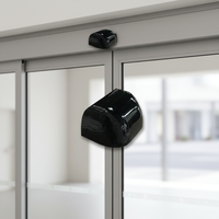 Détecteur de mouvement micro-ondes unidirectionnel mini format, accessoires de contrôle d'accès, capteur de mouvement micro-ondes noir pour porte automatique
