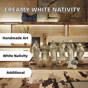 Vente en gros de figurines de la Sainte Famille en résine, ensemble de crèche de Noël, scène de la <span class=keywords><strong>naissance</strong></span> de Jésus, décoration religieuse, cadeau religieux - Product Image 2