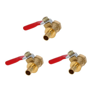 Robinet à bille en laiton sur mesure 1/2 BSP femelle vers raccord cannelé 8 mm - Connecteur de tuyau d'air - Product Image 5
