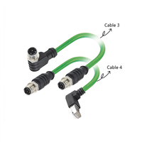 Câble étanche Pro-fiNet M12 de qualité supérieure, connecteur mâle 4 broches à code D, coudé droit vers RJ45, fournisseur de connecteurs de câble M12
