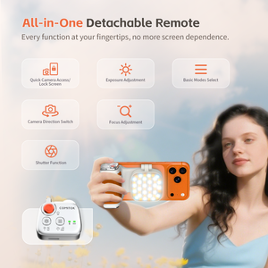 Support de téléphone magnétique COMITOK MOCA avec éclairage LED pour selfie, télécommande et chargement Type-C pour bureau et lit - Product Image 2