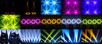 Projecteur de Scène Mobile LED RGBW 120W IP33 Multicolore Halo Effet DJ DMX512 pour Club Mariage Fête