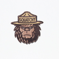 Nouveau design en gros Bigfoot broderie Patch sasquatch concepteur patchs tissés patchs chapeaux personnalisés Logo broderie