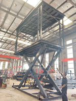 Plateforme élévatrice de stationnement à ciseaux de type fosse à 2 niveaux, empileur de voitures électrique souterrain à double étage sur mesure PLKLIFT en acier