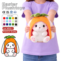 Peluche de Conejo Fresa Personalizado para Pascua, Juguete de Peluche Transformable con Frutas y Zanahoria, Muñeco de Peluche para Bebé