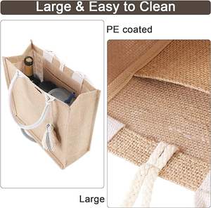 Hot Beach Grocery Gift Women Inner Bag Buttons Recycled Foldable Waterproof Customised Tote Bag Jute - Product Image 4