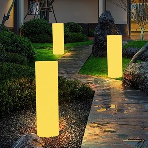 <span class=keywords><strong>Lampadaire</strong></span> extérieur lumineux LED E27 Lampe d'ambiance cylindrique décorative de rue de couloir intérieur solaire pour le paysage - Product Image 2