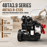 Motor Diésel Turbo CUMS DCEC 4BTA3.9-C125 de 93kW y 2200 RPM, Alto Torque, Potencia Industrial para Maquinaria de Construcción y Excavadoras