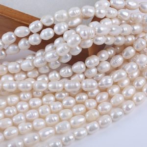 Collar de Perlas Semiterminadas de Agua Dulce Natural al por Mayor, Forma de Arroz, 15 cm, 12-13 mm, Color Suelto para Joyería DIY - Product Image 5