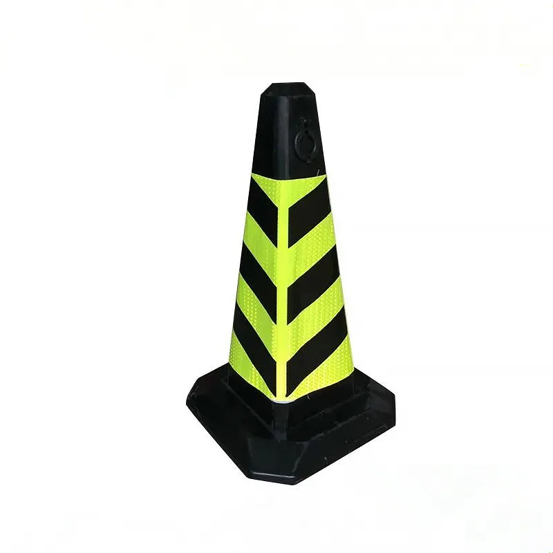 Wholesale 70CM High Quality Rubber Square Traffic Cones For Road Safety