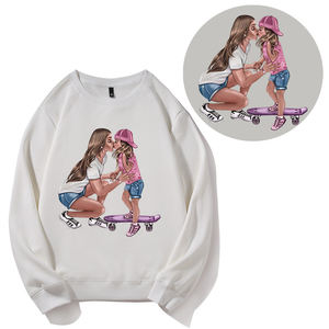 Parches de transferencia de calor DIY para mamá, niña y niño, parches estampados en ropa, pegatinas de <span class=keywords><strong>Super</strong></span> mamá, papá y reina en vestidos Vaqueros - Product Image 2