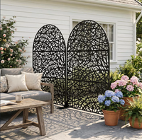 Bac à légumes surélevé en métal avec treillis et roues, 72"x35"x16", jardinière arquée pour plantes grimpantes, légumes et vigne