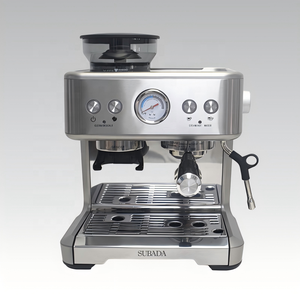 Machine à café expresso avec moulin à café 20 vitesses, 15 bars, capacité 250 g de grains de café, en acier inoxydable, réservoir d'eau 2,6 L, tête de brassage 58 mm, porte-filtre - Product Image 1