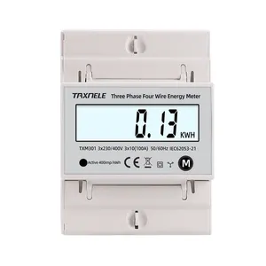 Multifunction 380V 3 Phase 4 Wire Wattmeter Power Bidirectional Energy Meter KWH Voltage Current 100A AC 50Hz 60Hz Solar PV
