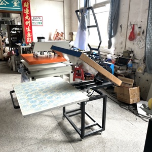 Nhà máy kích thước lớn hướng dẫn sử dụng vỏ sò hàng may mặc in ấn Máy ép nhiệ<span class=keywords><strong>t</strong></span> 31x39inch - Product Image 2
