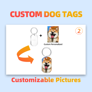 Logo kustom sublimasi bentuk Oval jimat lingkaran baja nirkarat perak kosong kerajinan logam kustom tag anjing dengan angka - Product Image 4