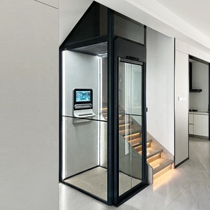 Ascensor Residencial Moderno de 2 Pisos, Elevador Doméstico Pequeño con Tracción y Accionamiento AC sin Engranajes, Mini Ascensor <span class=keywords><strong>para</strong></span> Villas a Precio Económico - Product Image 4