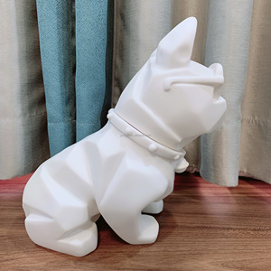 Cartone animato fai da te in resina artigianale fluido Bulldog francese carino in vinile salvadanaio cane ornamento per la casa fai da te fluido cane per attività per bambini - Product Image 5