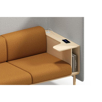 Ensemble de canapés modulaires sectionnels haut de gamme en tissu avec rembourrage en éponge haute densité pour les espaces publics d'appartements