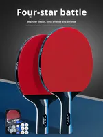 Ensemble de raquettes de tennis de table professionnelles personnalisées en fibre de carbone à 7 couches, légères, pour l'entraînement, raquettes portables