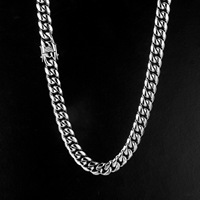 Bijoux punk rock en acier inoxydable robuste, chaîne cubaine Miami, accessoires, bracelet pour homme Hip Hop, collier chaîne gourmette, résistant à l'eau