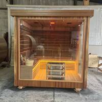 Triunity Moderne, Cadre en Bois Massif, Verre Trempé 8mm, Écologique, Infrarouge Lointain, Contrôle Électronique, Chambre à Coucher Vapeur Villa