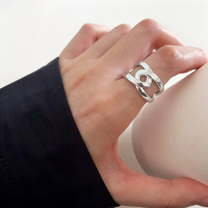 S925 Sterling Silver Intertwined Cross <b>Ring</b> For Women <b>Open</b> Index Finger Minimalist Design Everyday Wear - Product Image 1