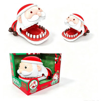 Mainan Prank Dokter Gigi Santa Claus, Permainan Gigit Jari untuk Anak-anak, Pesta Natal, Interaktif, Lampu & Suara, Hadiah Keluarga