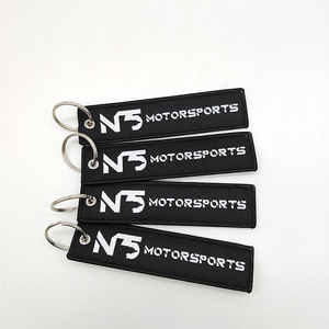 Llavero Jet Tag Personalizado de Doble Cara con Logotipo Grabado, Llavero Bordado, Etiqueta Tejida, Llaveros de Tela en Blanco, Llavero Jet Tag, Mosquetones - Product Image 2