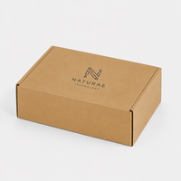 Boîte d'expédition en carton ondulé E-Flute en papier kraft, impression de logo personnalisée, emballage pour e-commerce