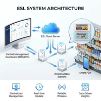Étiquette de prix numérique E Ink pour supermarché, étiquette électronique d'étagère ESL, étiquette de prix économique