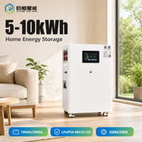Batterie lithium fer phosphate modulaire extensible 51,2 V 100 Ah 5,12 kWh pour toiture résidentielle, certifiée CE RoHS, vente en gros au Royaume-Uni