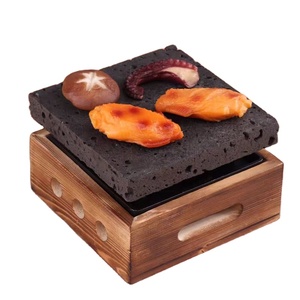 Yeni lav taşı biftek pişirme taşı ızgarası kare sıcak taş plaka ve alkol ocağı - Product Image 2