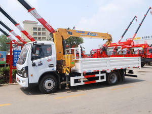 המחיר הטוב ביותר הידראולי 6.3ton 7ton זרוע ישרה מניפולטור נייד משאית רכוב עגור עם שלט רחוק - Product Image 2