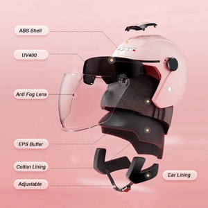 Four Seasons E-Bike <span class=keywords><strong>Casco</strong></span> <span class=keywords><strong>Lentes</strong></span> dobles Racing Open Face <span class=keywords><strong>Casco</strong></span> <span class=keywords><strong>de</strong></span> motocicleta - Product Image 5