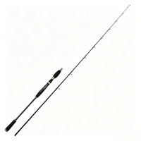 Canne à pêche en gros pour jigging lent en eau salée, 1,6m/1,8m, 1,5 brins, blank en carbone haute performance, guides en céramique, pour bar rayé rouge