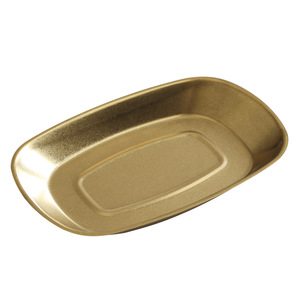Stainless Steel Oval Plate Gold Silver Color <b>Microwave</b> Safe Dinner Plate Serving Tray For Food Presentation - Product Image 3