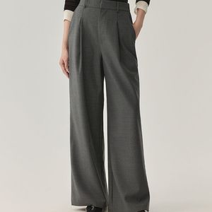 <span class=keywords><strong>Pantaloni</strong></span> larghi larghi a vita alta da <span class=keywords><strong>donna</strong></span> in <span class=keywords><strong>lana</strong></span> di pecora tinta unita <span class=keywords><strong>pantaloni</strong></span> larghi in maglione con due tasche laterali - Product Image 3